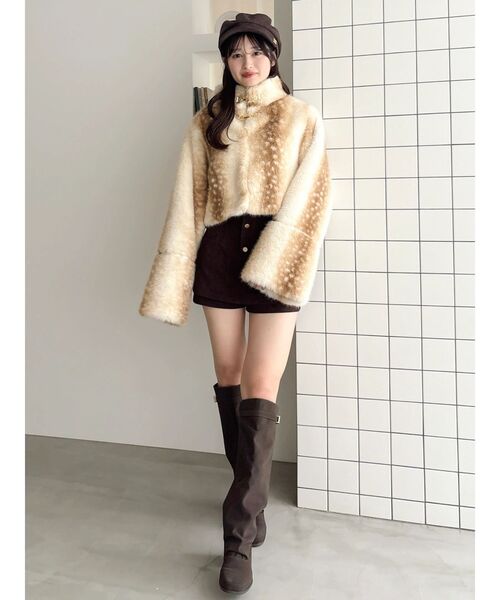 dazzlin（ダズリン） コート アウター ショートビットフェイクファー 