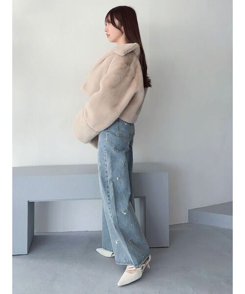 dazzlin（ダズリン） コート アウター ショートビットフェイクファー 