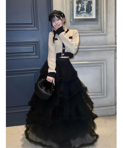 Darich（ダーリッチ） ロング スカート エアリーグレースティアード