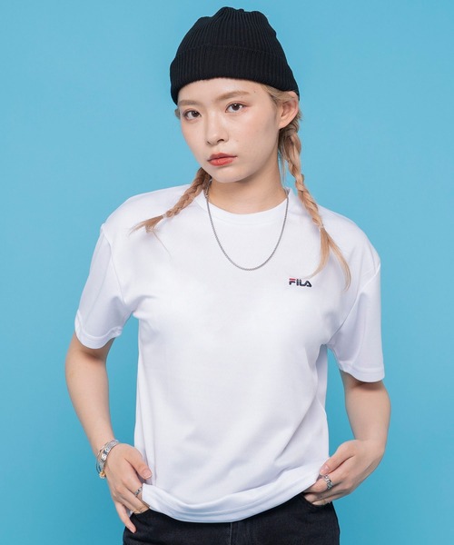 FILA - FILA フィラ テニスウェア クルーネックシャツ VM5586 白メンズL新品 FILA フィラ テニスウェア クルーネックシャツ VM5586白色メンズ