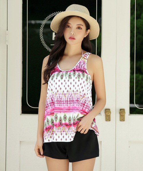 BONIDEE ■ カバーアップラップ水着セット Persia pink レースレディース Lace Ladies カバーアップ スカート付きビキニ