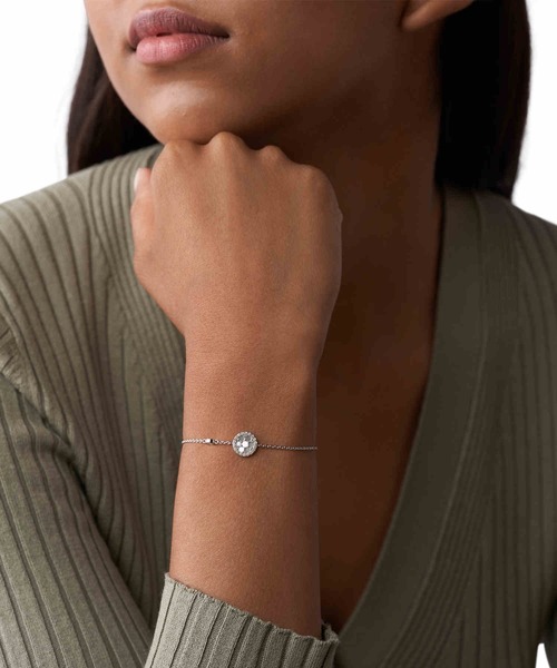 Fossilブレスレットシルバーダイアル FOSSIL（フォッシル） ブレスレット アクセサリー レディース