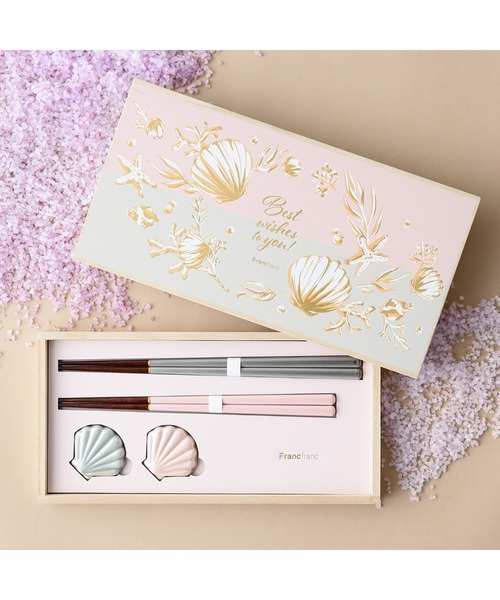 Francfranc カトラリー ペアギフト 箸&箸置き NATURAL Francfranc カトラリー ペアギフト 箸&箸置き NATURAL