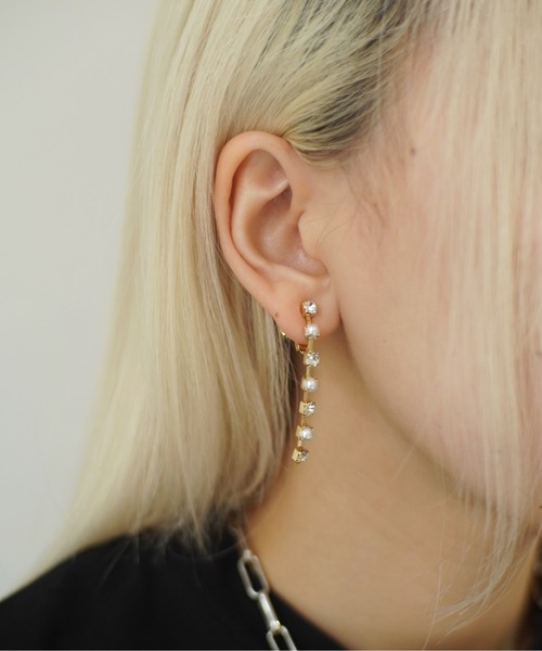 Port（ポート） イヤリング パール ロング イヤリング レディース