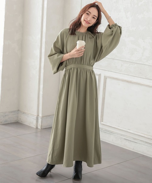 KOBE LETTUCE（神戸レタス） ワンピース ギャザーフレアワンピース