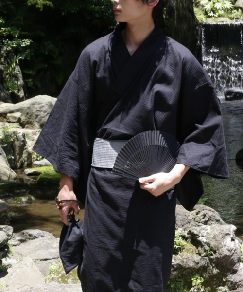 浴衣のみに変更 KYOETSU 浴衣 切替浴衣4点セット メンズ : ZOZOTOWN Yahoo!店