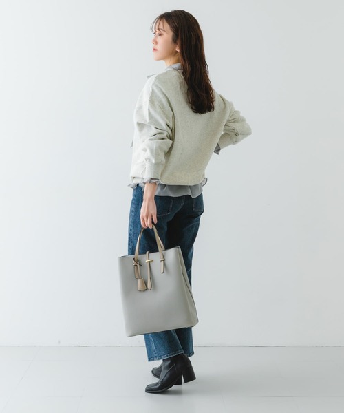 RODE SKO トートバッグ チャーム付スクエアトートバッグ「Lsize