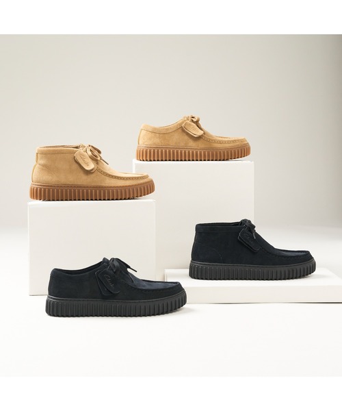 Clarks デッキシューズ Torhill Hi / トーヒルハイ (ブラック