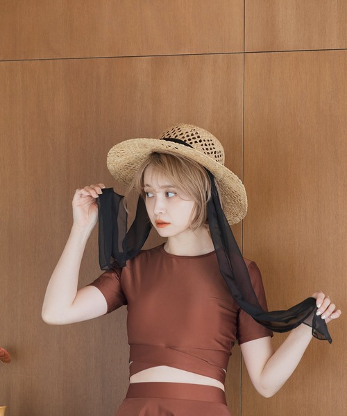 水着 バックリボンセパレートワンピース ビキニ レディース : ZOZOTOWN