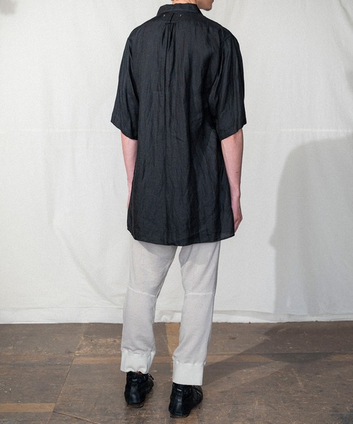 スズキタカユキ　ネイビー シャツ suzuki takayuki シャツ peasant shirt メンズ : ZOZOTOWN Yahoo