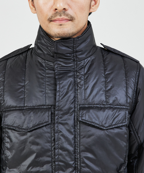 美品★ABAHOUSE 黒 レザージャケット★M65 革ジャン ABAHOUSE M-65タイプ