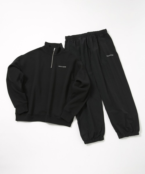 パンツ 「MAISON CLUB」ワンポイント刺繍 ナイロントラックパンツ  