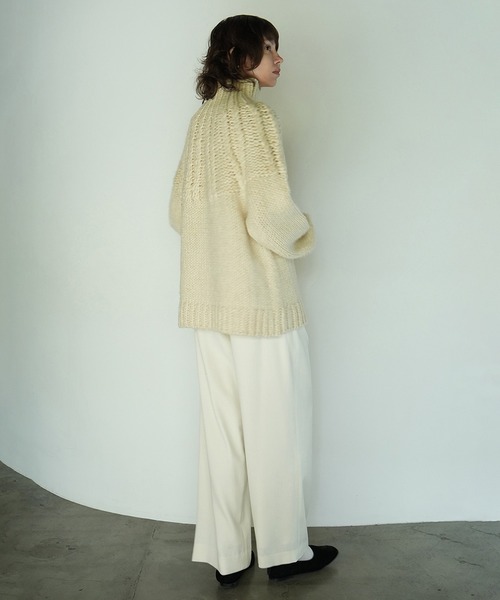スラックス パンツ WOOL BASIC TUCK PANTS レディース_22