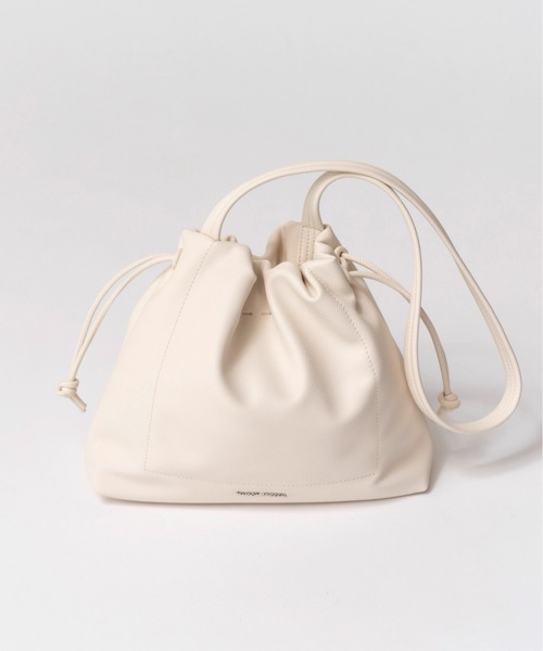 バッグ drape leather 2way shoulder bag 8/14new] Curve Leather 2way handle bag – A.subjjject