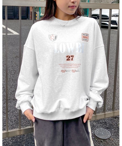 トレーナー スウェット LOWBI／27WELLプルオーバー（ウラケ）2102480 レディース
