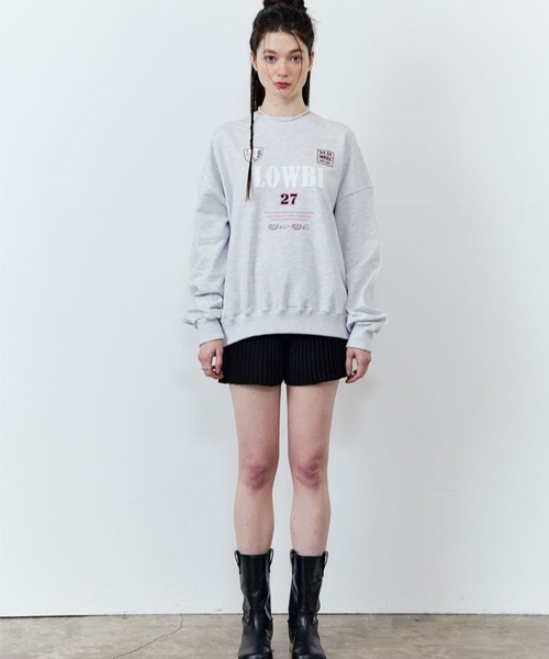 トレーナー スウェット LOWBI／27WELLプルオーバー（ウラケ）2102480 レディース LOWBI トレーナー スウェット LOWBI／27WELLプルオーバー