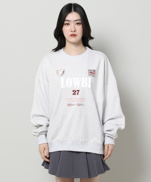 トレーナー スウェット LOWBI／27WELLプルオーバー（ウラケ）2102480 レディース LOWBI トレーナー スウェット LOWBI／27WELLプルオーバー