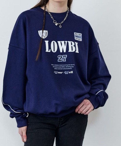 トレーナー スウェット LOWBI／27WELLプルオーバー（ウラケ）2102480 レディース LOWBI トレーナー スウェット LOWBI／27WELLプルオーバー