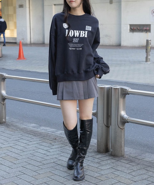 トレーナー スウェット LOWBI／27WELLプルオーバー（ウラケ）2102480 レディース LOWBI トレーナー スウェット LOWBI／27WELLプルオーバー