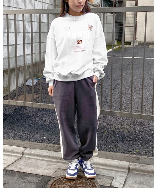 トレーナー スウェット LOWBI／27WELLプルオーバー（ウラケ）2102480 レディース LOWBI トレーナー スウェット LOWBI／27WELLプルオーバー