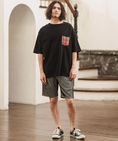 Tシャツ、短パンまとめ CAMBIO（カンビオ） tシャツ mt8832- フェイクポケットプリントTシャツ