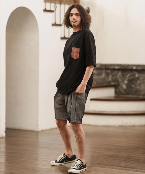 CAMBIO（カンビオ） tシャツ mt8832- フェイクポケットプリントTシャツ