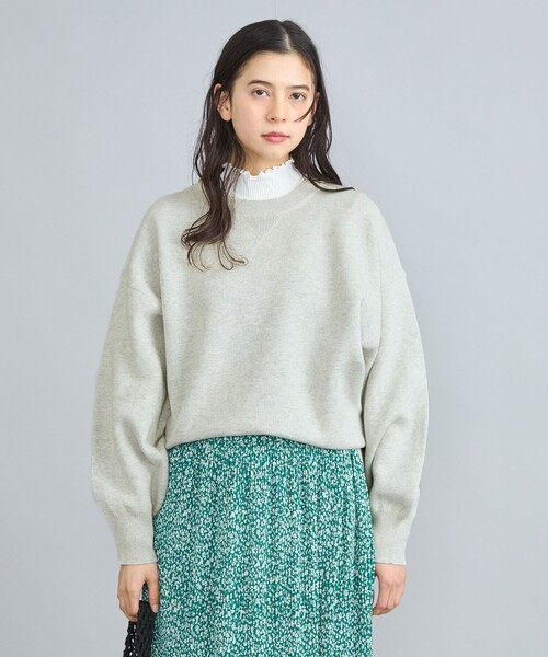 こに coen ニット セーター スウェットライククルーネックニット レディース