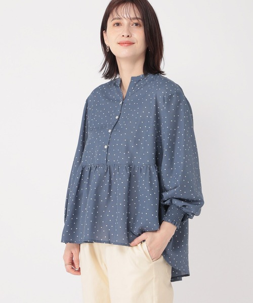 studio CLIP（スタディオクリップ） ブラウス シャツ シアーペプラム