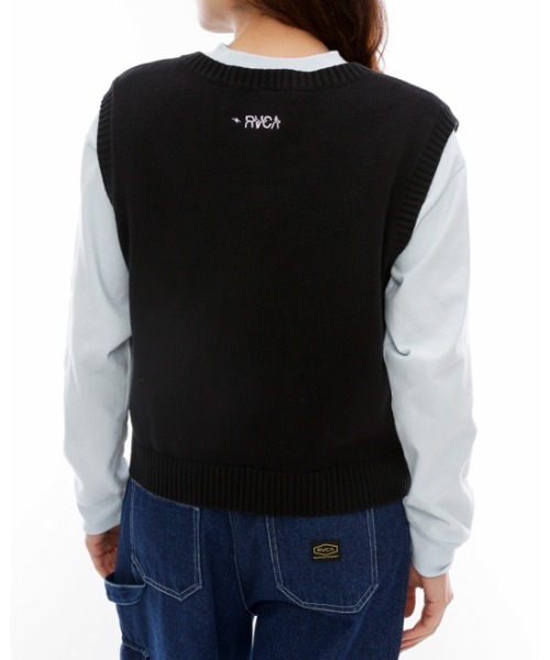 ベスト ジレ 「直営店限定」RVCA レディース 「ELLIOT ROUTLEDGE」 JOYS SWEATER VEST ベスト 「2024年春夏モ RVCA ベスト ジレ 「直営店限定」RVCA レディース 「ELLIOT