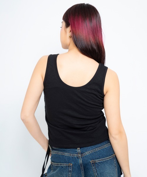 タンクトップ ノースリーブ atmos pink 2WAY Side shirring Tank Top / アトモス ピンク ツーウェイ サイド シ atmos girls タンクトップ ノースリーブ pink 2WAY Side