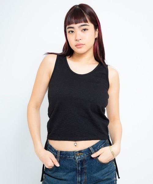 タンクトップ ノースリーブ atmos pink 2WAY Side shirring Tank Top / アトモス ピンク ツーウェイ サイド シ atmos pink 2WAY Side shirring Tank Top PINK（アトモス ピンク