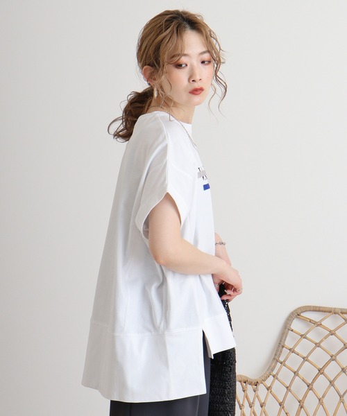 tシャツ Eglantine リボンテープ付きカットソー レディース EGLANTINE tシャツ Eglantine リボンテープ付きカットソー