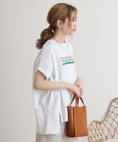 EGLANTINE tシャツ Eglantine リボンテープ付きカットソー