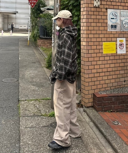 【Chikashitsu +】tartan check hooded shirt OUR BRAND,Chikashitsu +,TOPS,HOODIE | PRESSING WEB SHOP