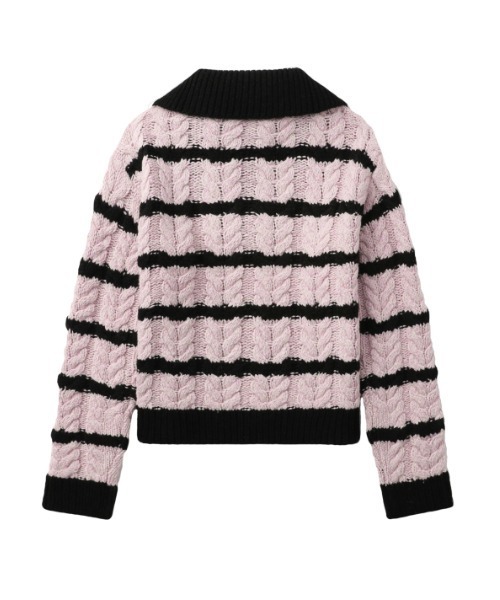 BAPY BY A BATHING APE ニット セーター STRIPED ZIP UP KNIT