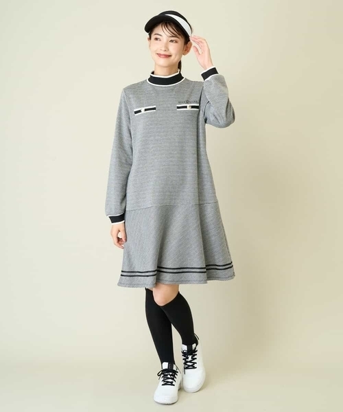 定価36300円【新品】レディースS ブリーフィング モックネックワンピース紺 BRIEFING - 【レディース】【秋冬仕様】 WOMENS WARM 3D LOGO
