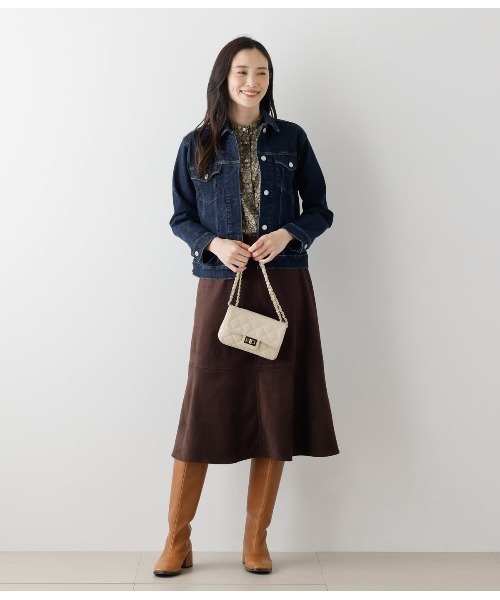 NEWYORKER（ニューヨーカー） スカート フェイクスエード フレア