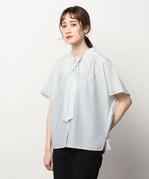 「green label relaxing」 半袖ブラウス FREE ブルー レディース green label relaxing 「green relaxing」 半袖ブラウス FREE