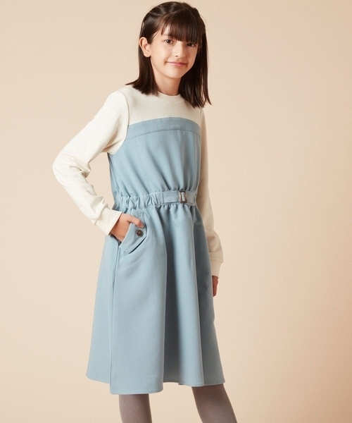 a.v.v ワンピース 120 a.v.v ワンピース 「140-150」トレーナードッキングワンピース