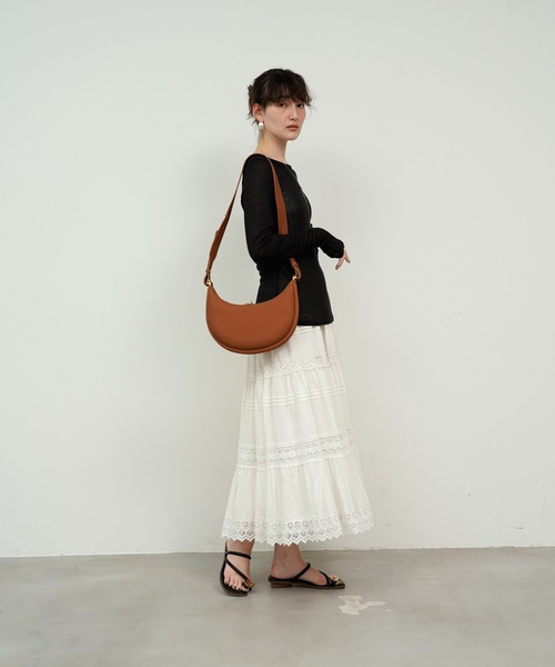 GULITU ハンドバッグ クリーム色 ブラウン UNISEX カートバッグ チャコール