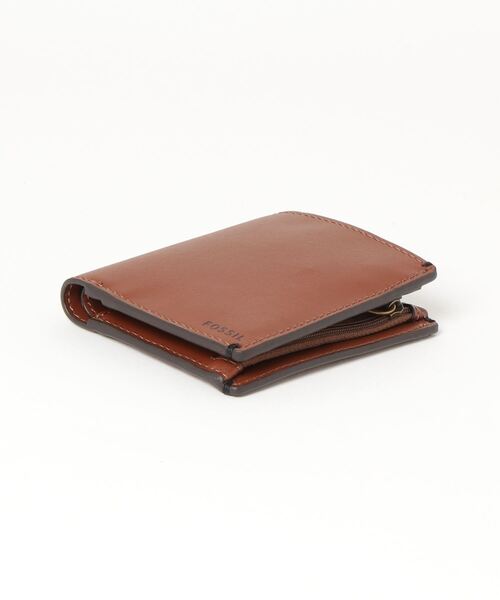 コインケース フォッシル 二つ折り財布 メンズ PU ブラウン ML4478210 
