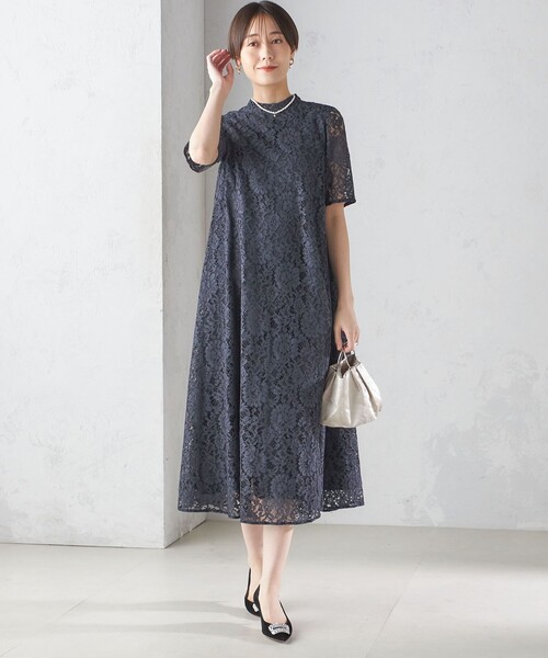 〈結婚式・パーティ〉kaene:パイピング レース Aライン ワンピース kaene（カエン） ワンピース 「結婚式・パーティ」kaene:パイピング