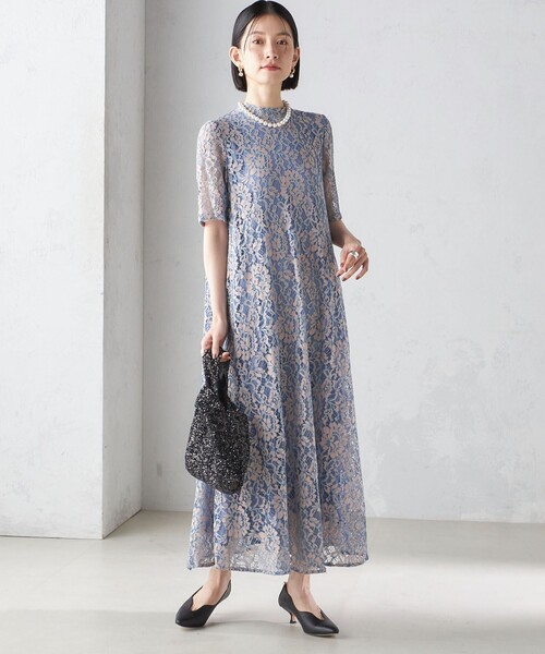 ワンピース 「結婚式・パーティ」kaene:パイピング レース Aライン ワンピースの画像