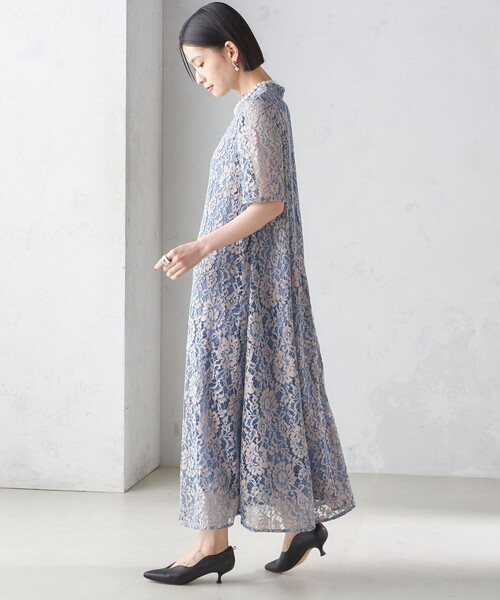 ワンピース 「結婚式・パーティ」kaene:パイピング レース Aライン ワンピースの画像