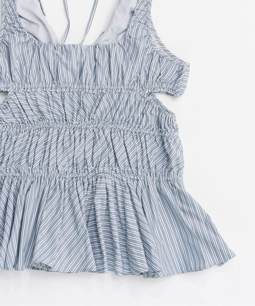 MAISON SPECIAL ブラウス シャツ 2way Shirring Taffeta Blouse