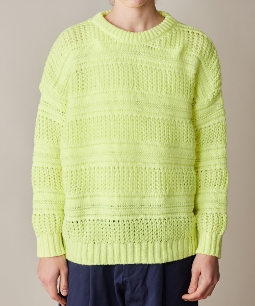 セーター ニット R. : Cable Texture L/S Crew Knit メンズ レディース