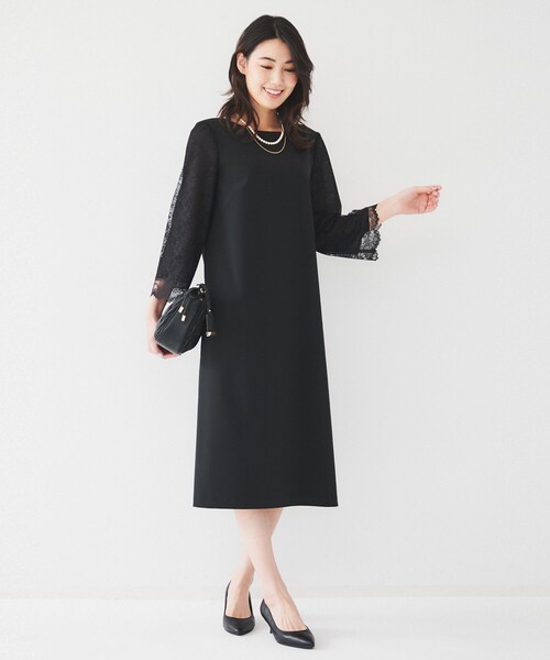 【美品・完売品】エジック ブラック ドレス　レース オケージョンワンピース Ezick ドレス Lady set レーストップドレス : ZOZOTOWN Yahoo!店