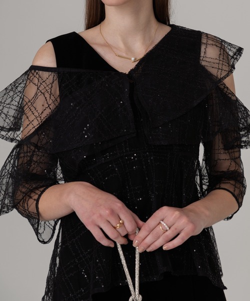 LEJA 2WAYベロアドレス Mサイズ 結婚式・パーティーに◎ Leja - LEJA 2WAYベロアドレス Mサイズ 結婚式・パーティーに