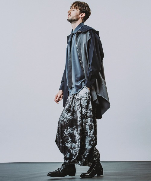 直営♪SPORTMAX Klepsydra スクーバジャージートラウザーズ GAIL NO ID. パンツ mp13242-Squidギャザーバギートラウザーズ メンズ