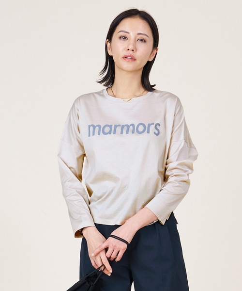 tシャツ 「marmors」”marmors”logo long tee レディース